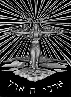Uma imagem telesmática de Adonai, conforme descrita no texto.