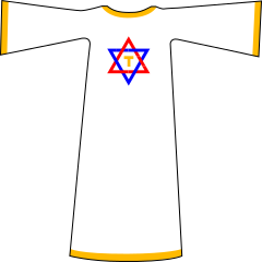 Desenho das costas do robe de Probacionista