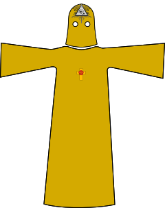 Desenho do robe de Adeptus Minor interno no Outer College
