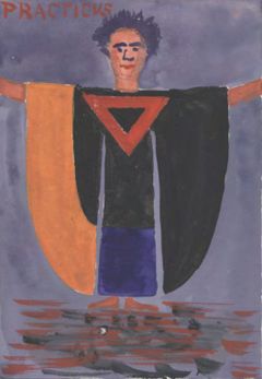 O desenho de um robe de Practicus feito por Crowley por volta de 1909
